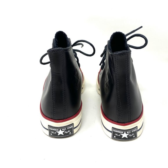Converse Women's Size 170093C CHUCK 70 Premium Leather Black High Top Sneakers - Picture 6 of 8